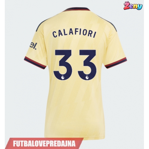 Lacne Ženy Futbalové dres Arsenal Riccardo Calafiori #33 2026-27 Krátky Rukáv - Tretina